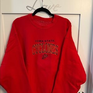 Iowa State Cyclones Red Sweatshirt Embroidered XXL Champion Reverse Weave